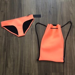 Triangl neoprene bathing suit bottoms & beach bag!